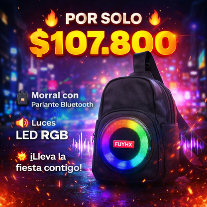 SONIDO + ESTILO EN UNO SOLO - Bolso Tipo Riñonera Con Parlante
