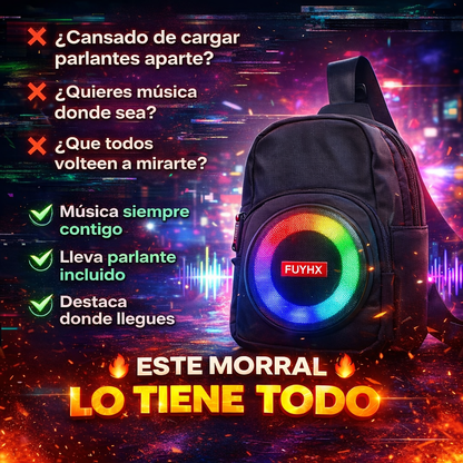 SONIDO + ESTILO EN UNO SOLO - Bolso Tipo Riñonera Con Parlante