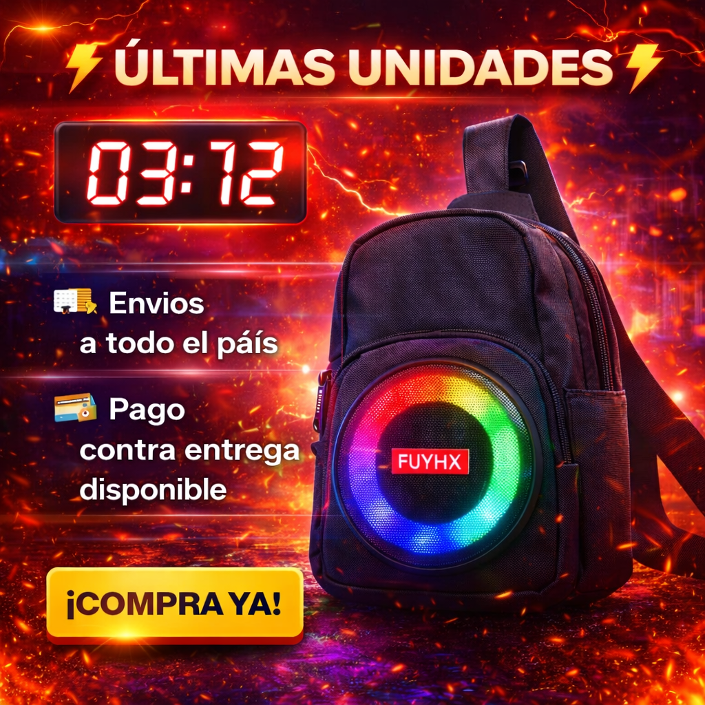 SONIDO + ESTILO EN UNO SOLO - Bolso Tipo Riñonera Con Parlante