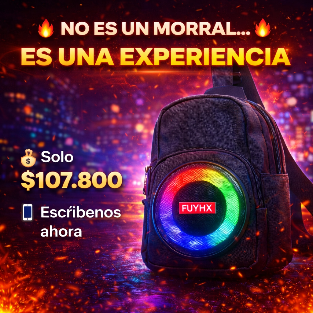 SONIDO + ESTILO EN UNO SOLO - Bolso Tipo Riñonera Con Parlante