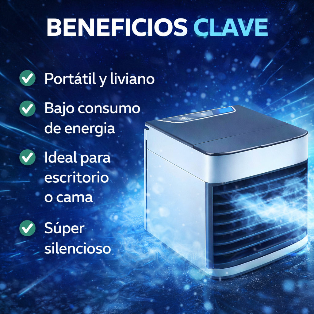 El frío que necesitas, donde lo necesitas con el mini aire acondicionado