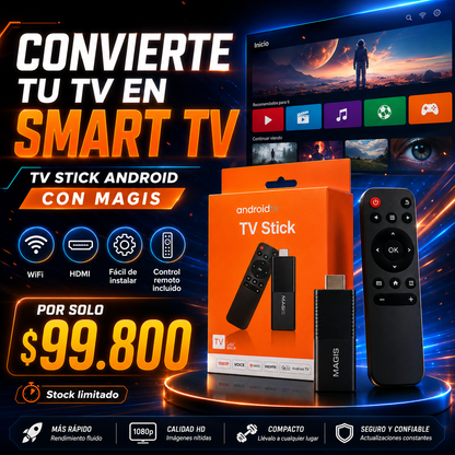 Convierte tu TV en Smart TV con el TV Stick Android con Magis