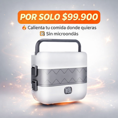 Calienta tu comida en minutos sin microondas - Lonchera eléctrica portátil