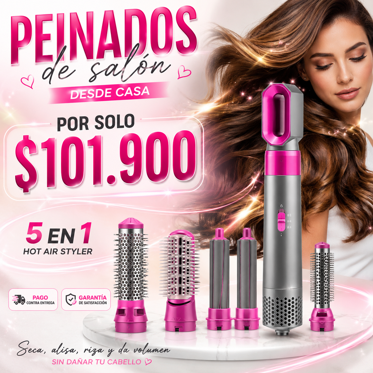 ✨ Cepillo secador 5 en 1