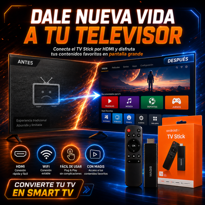 Convierte tu TV en Smart TV con el TV Stick Android con Magis