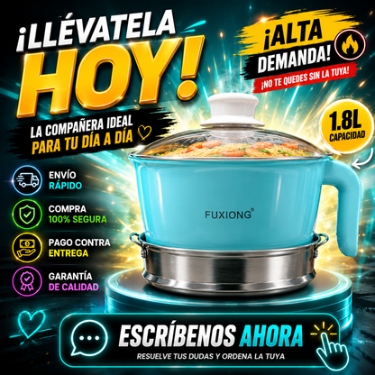 ✨ Lo Más Top En Mini Ollas Eléctricas - Olla Eléctrica Multifuncional 2 en 1 con Vaporera