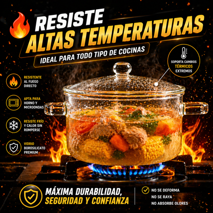 🏆 La olla que tu cocina estaba necesitando - Olla de vidrio 1.5 litros