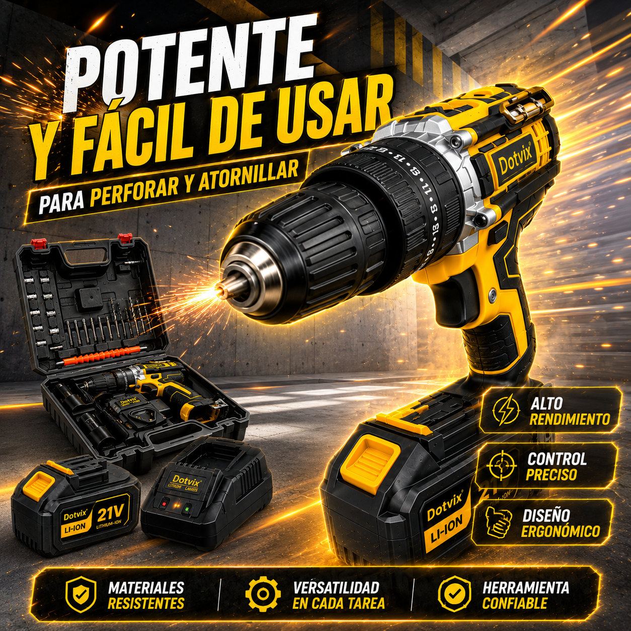 IDEAL PARA INSTALAR, ARMAR Y REPARAR - MINI TALADRO