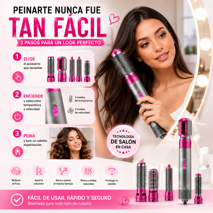 ✨ Cepillo secador 5 en 1