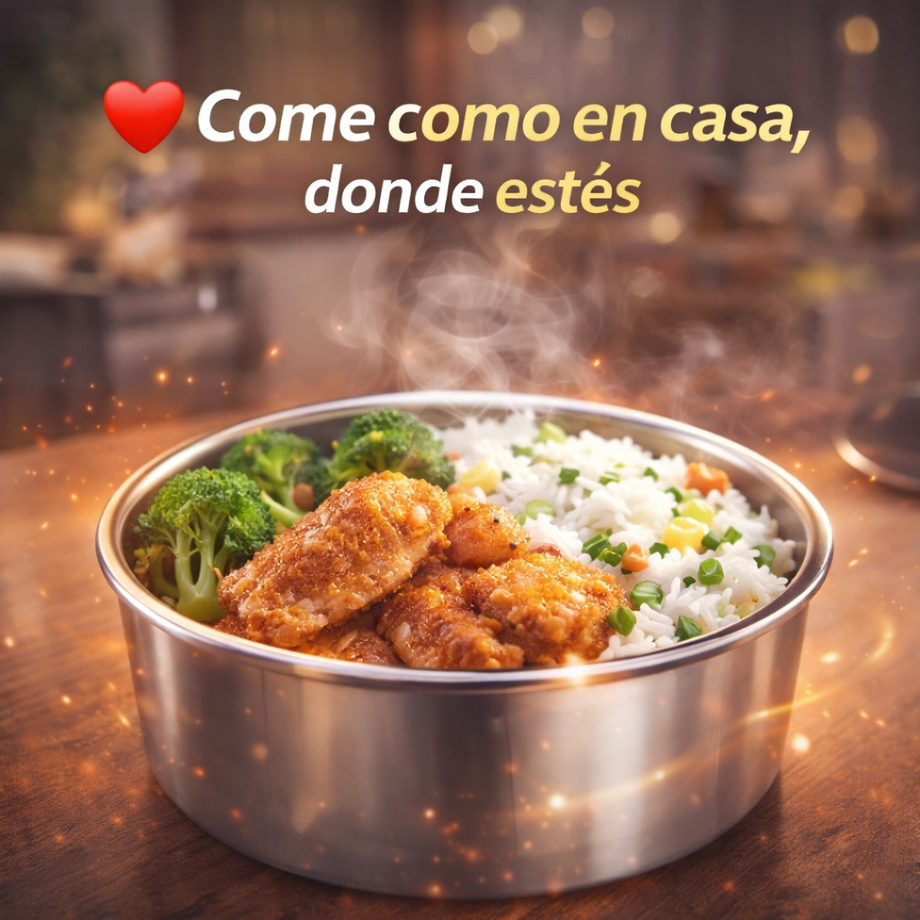 Calienta tu comida en minutos sin microondas - Lonchera eléctrica portátil
