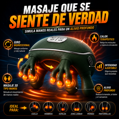 Masaje profundo con efecto manos reales - Masajeador Cervical